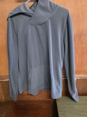 Merona Women’s XL Fleece Crossover Hoodie - Slate Gray